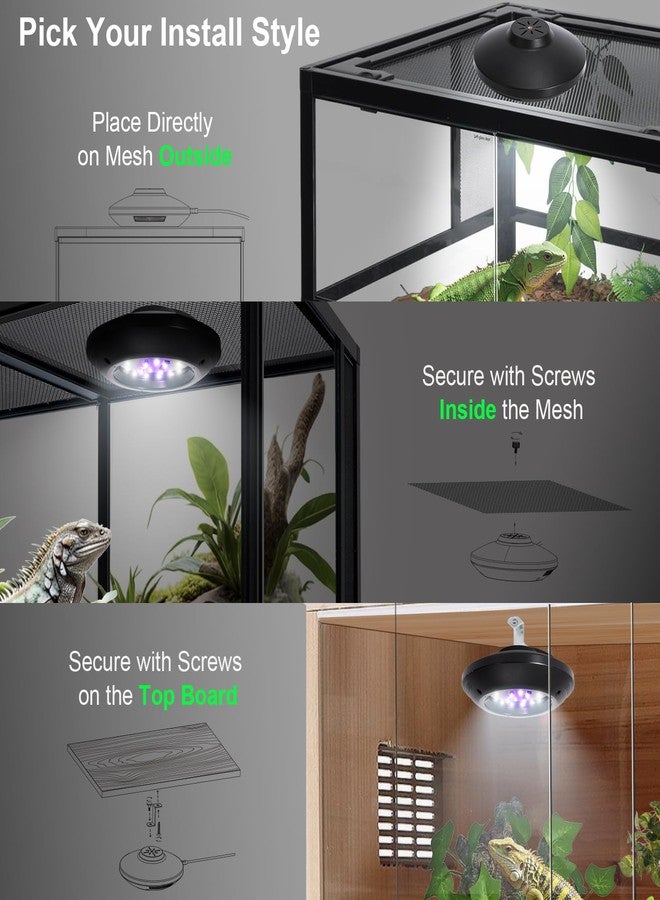 REPTITRIP LED UVB Light for Reptiles, 8W UVA UVB Lamp - Timer Switch, Adjustable Brightness, Ferguson Zones 1-4, Energy-Efficient, UVI Lamp for Bearded Dragons, Chameleon, Lizard, Snake, Non-Heating Equipment - Image 2